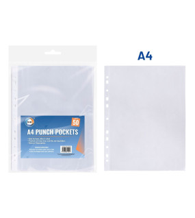 50Pk A4 Punch Pockets 50Pk A4 Punch Pockets