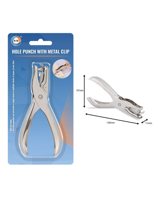 Hole Punch with Metal Clip