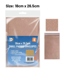 4Pk 18cm x 26.5cm Small Padded Envelopes