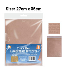 2Pk 27cm x 36cm Large Padded Envelopes