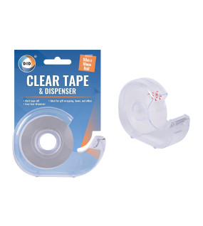 50m x 18mm Clear Tape & Dispenser