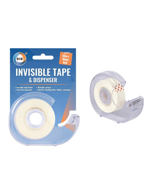 50m x 18mm Invisible Tape & Dispenser