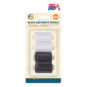 4pc Black and White Spools 4pc Black and White Spools