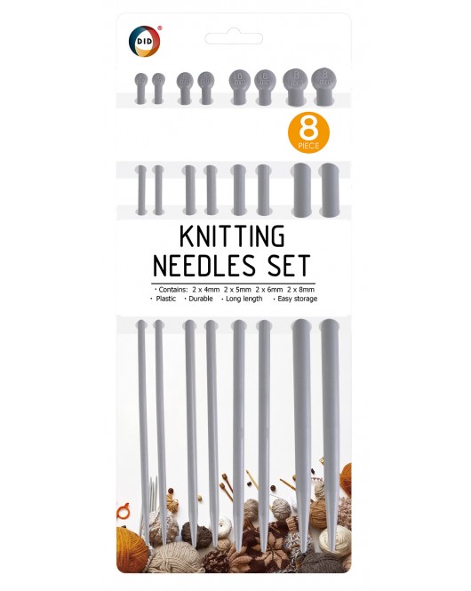 8pc Knitting Needles Set