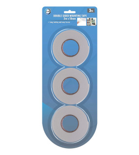 3 x 2m x 18mm Double Sided Mounting Tape 3 x 2m x 18mm Double Sided Mounting Tape