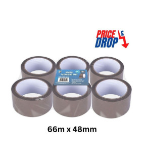 6pc 66m x 48mm Brown Packaging Tape 6pc 66m x 48mm Brown Packaging Tape
