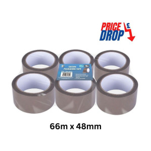 6pc 66m x 48mm Brown Packaging Tape 6pc 66m x 48mm Brown Packaging Tape