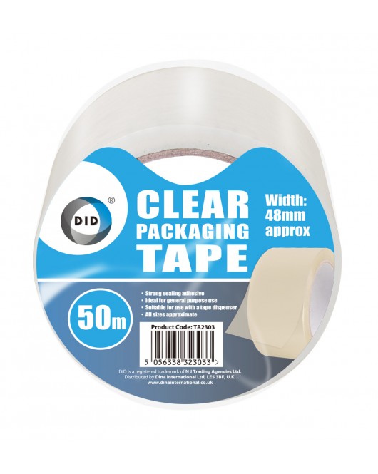 50m x 48mm Clear Packaging Tape
