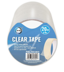 4pc 20m x 24mm Clear Tape