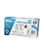 100pc Medium Powder Free Blue Vinyl Gloves