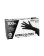 100pc Medium Powder Free Black Nitrile Gloves