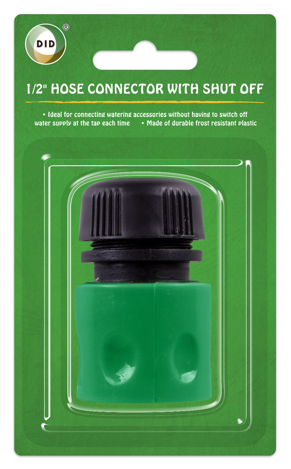 1 2 inch hose connector with shut off