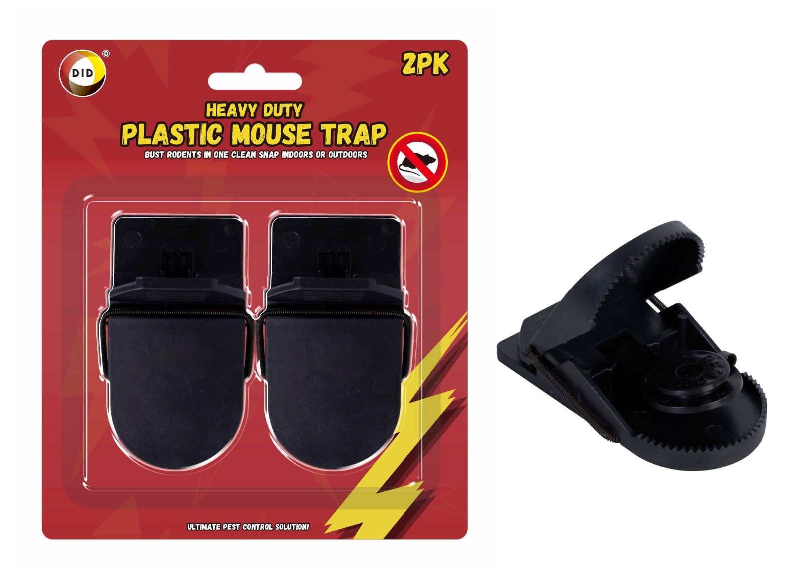 2Pk Heavy Duty Plastic Mouse Trap
